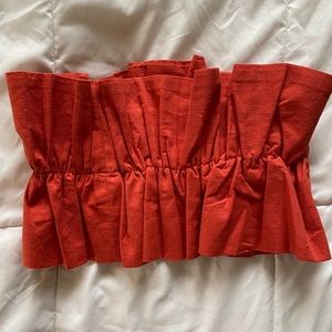 Summer Ruffle Tiger Mist Tube Top